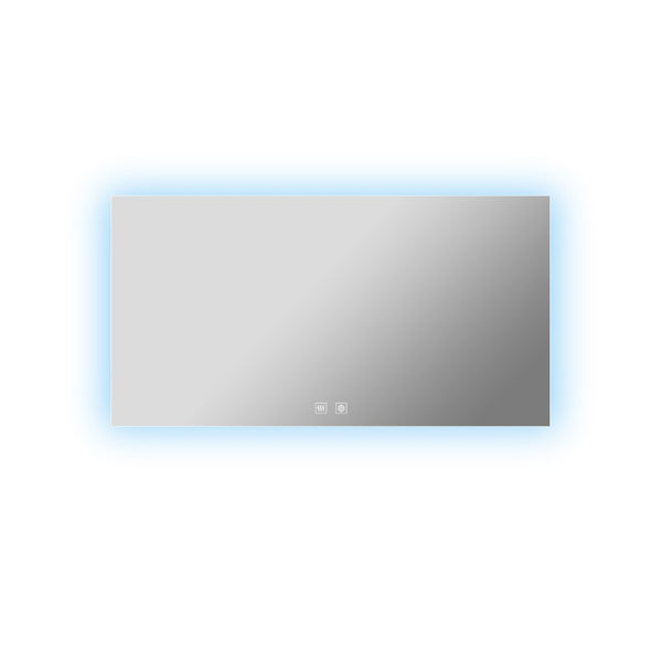 English Elm Vellum Frameless Led Backlit Vanity Mirror with Defogger for Spa Bathroom B2731P478366