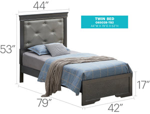 English Elm Sleek Metallic Black Twin Bed Frame with Sturdy Particle Board Construction, Transitional Style, Easy Assembly B078S00449