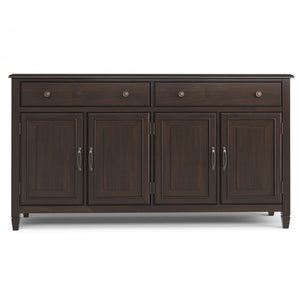 English Elm Connaught Solid Wood Sideboard with Raised Panel Doors and Bronze Hardware for Dining B136P436050