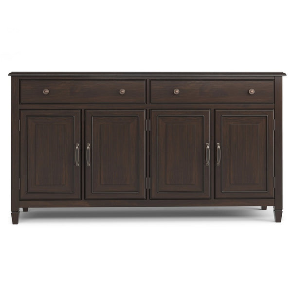 English Elm Connaught Solid Wood Sideboard with Raised Panel Doors and Bronze Hardware for Dining B136P436050