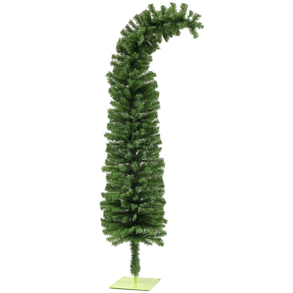 English Elm Homcom Slim Pencil Artificial Tree 6ft Whimsical Curled Top 400 Bendable Branch Tips W2225P229565
