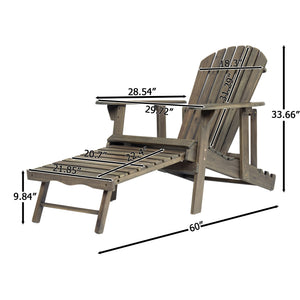 English Elm Christopher Knight Home® - Malibu Acacia Wood Folding Adirondack Chair - Rustic Comfort For Patios, Decks & Campouts! N770P241669E