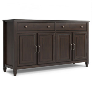 English Elm Connaught Solid Wood Sideboard with Raised Panel Doors and Bronze Hardware for Dining B136P436050