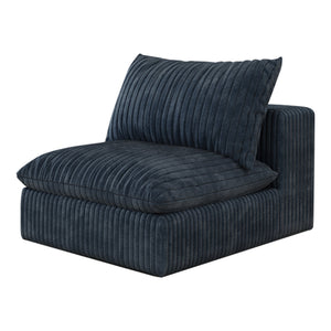 English Elm Cloud Sofa - Luxurious Corduroy, Deep Seating, Modular Design, No Assembly, Removable Cushions, Blue W2824P324530