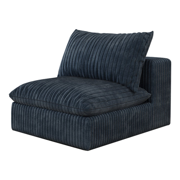 English Elm Cloud Sofa - Luxurious Corduroy, Deep Seating, Modular Design, No Assembly, Removable Cushions, Blue W2824P324530