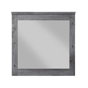 English Elm Vidalia Rustic Gray Oak Finish Mirror with 3mm Glass 31"x33" Framed Square Versatile Décor Accent B2726P261870