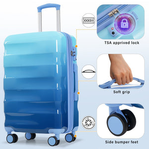 English Elm Luggage Set 3 Piece Hardshell Pc+abs Spinner Suitcases with Tsa Lock Expandable N730P264591C