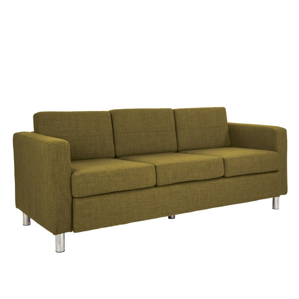 OSP Home Furnishings Pacific Sofa Couch Green