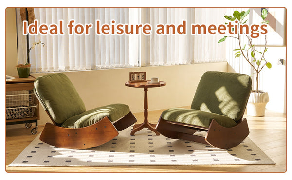 English Elm Comfortable Corduroy Glider Rocker with Solid Wood Frame for Nursery or Living Room W2105P145993