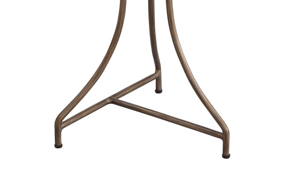 Basset Mirror Mcgowan Glam Accent Table - Curved Brushed Gold Base With White Marble Tray Top For Stylish Decor White Iron,Marble 9898-lr-223