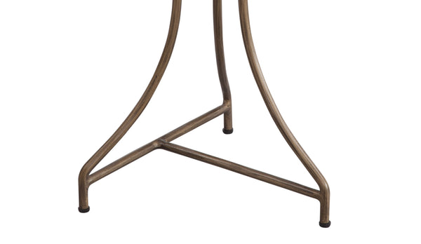 Basset Mirror Mcgowan Glam Accent Table - Curved Brushed Gold Base With White Marble Tray Top For Stylish Decor White Iron,Marble 9898-lr-223