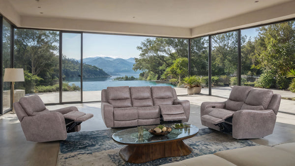 English Elm Contemporary Power Recliner with Plush High-Density Foam, Soft Track Arms, Hardwood Frame, Oversized Seat Brown 40 L x 34 W x 30 H B2741P391171