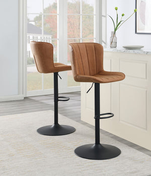 OSP Home Furnishings Kirkdale Height Adj Stool  - Set of 2 Sand