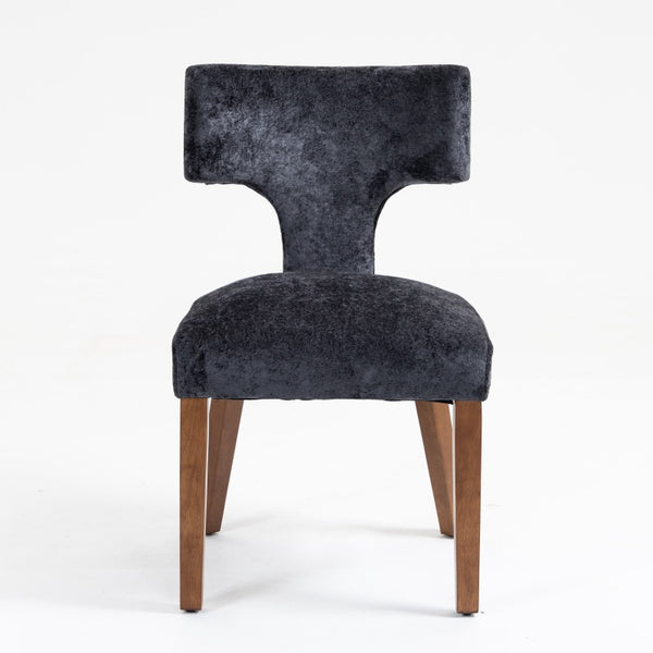 English Elm Mid Mid Century Modern Dining Chairs Set of 2 Upholstered Linen Accent Chairs with Solid Wood Frame, Ergonomic Support and Nailhead Trim Gray W794P335665