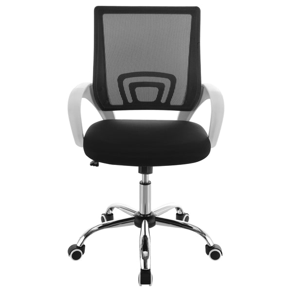 English Elm Anaheim Breathable Mesh Upholstered Office Chair with Chrome Base, Adjustable Height & Arms for Comfort Black B062P299803