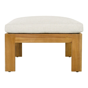 English Elm Outdoor Acacia Wood 4 Piece Sectional Set with Sofa Chair Ottoman and Table N757S454830B