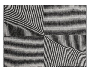 Sunpan Serene Hand-Woven Rug – Modern Black and White Cotton Blend, Artisanal Craftsmanship for Chic Spaces 9' X 12'