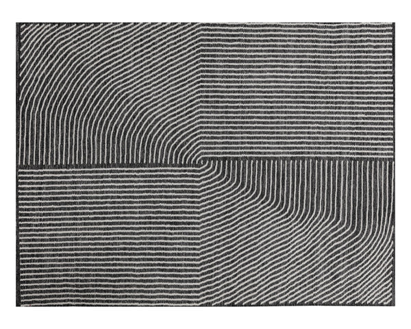 Sunpan Serene Hand-Woven Rug – Modern Black and White Cotton Blend, Artisanal Craftsmanship for Chic Spaces 9' X 12'