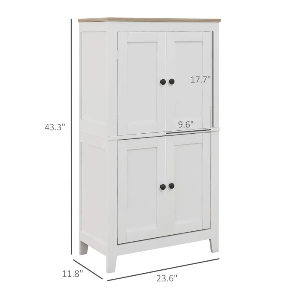English Elm Foyer Beadboard Floor Cabinet with Drawers White Farmhouse Storage for Entryway Bath T3971P464933