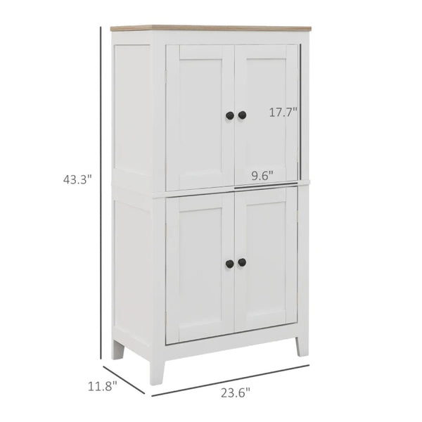 English Elm Foyer Beadboard Floor Cabinet with Drawers White Farmhouse Storage for Entryway Bath T3971P464933