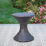 Christopher Knight Home® - Noble House - Franklin Outdoor 16" Multibrown Wicker Hourglass Side Table