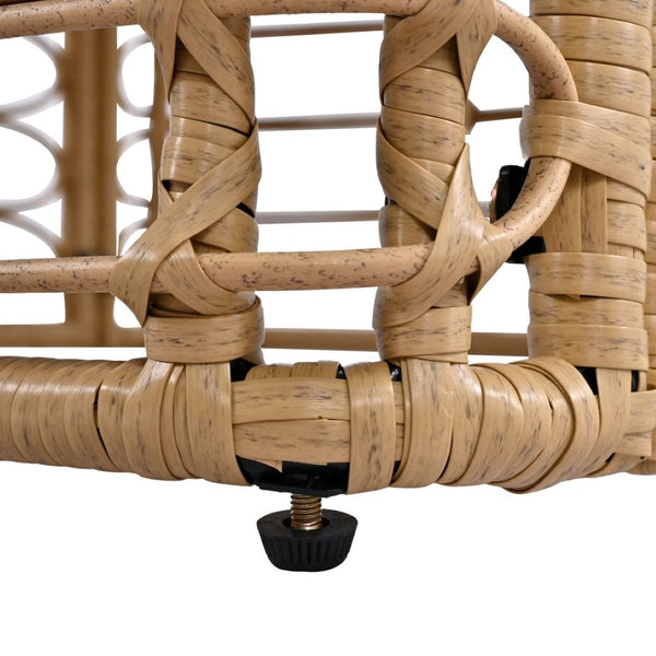 English Elm Go Modular Outdoor Sectional Set Pe Rattan Patio Sofa with Round Coffee Table FG201233AAA