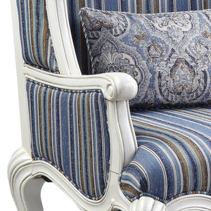 English Elm Ciddrenar Multi Fabric Accent Chair with Pillow, Pocket Coil Seat, Resin Queen Anne Legs, 220lb Capacity B2726P283824