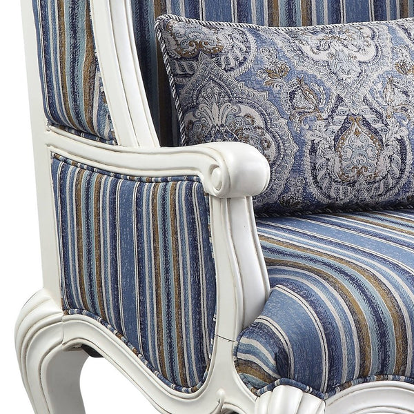 English Elm Ciddrenar Multi Fabric Accent Chair with Pillow, Pocket Coil Seat, Resin Queen Anne Legs, 220lb Capacity B2726P283824