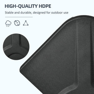 English Elm Outsunny 4-Piece Heavy-Duty Umbrella Base Weights For Offset Umbrellas - Portable, Stackable Design W2225P174168-GIGA