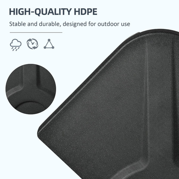 English Elm Outsunny 4-Piece Heavy-Duty Umbrella Base Weights For Offset Umbrellas - Portable, Stackable Design W2225P174168-GIGA