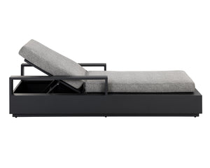 Sunpan Tavira Lounger - Stylish Outdoor Seating with Durable Lanikai Fabric & Charcoal Aluminum Frame