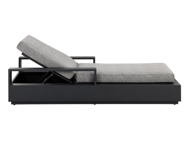 Sunpan Tavira Lounger - Stylish Outdoor Seating with Durable Lanikai Fabric & Charcoal Aluminum Frame