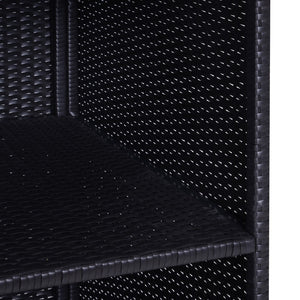 English Elm Outsunny Elegant Waterproof Towel Rack - Stylish Rattan Wicker Organizer For Pool, Spa & Bath Use W2225P200592-GIGA