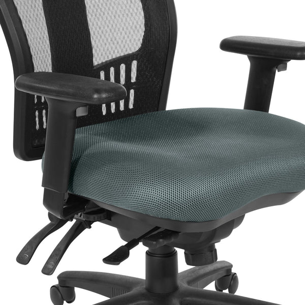 OSP Home Furnishings Progrid® High Back Mesh Office Chair with Lumbar Support and Ergonomic Adjustable Seating 92892-2M