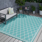 Christopher Knight Home® Safi Outdoor Area Rug, Teal/Ivory, 7'10