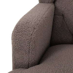 English Elm Christopher Knight Home® - Upholstered Teddy Fleece Armchair with Tufted Back, Contemporary Cozy Accent Seat for Living Room Brown N763P193158D