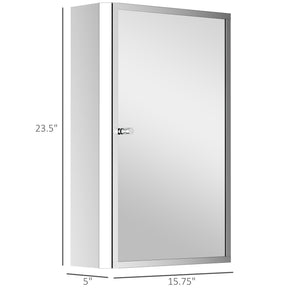 English Elm HOMCOM Slim Bathroom Storage Cabinet Narrow Freestanding Organizer with Drawers & Hidden Compartments Silver W2225P200845