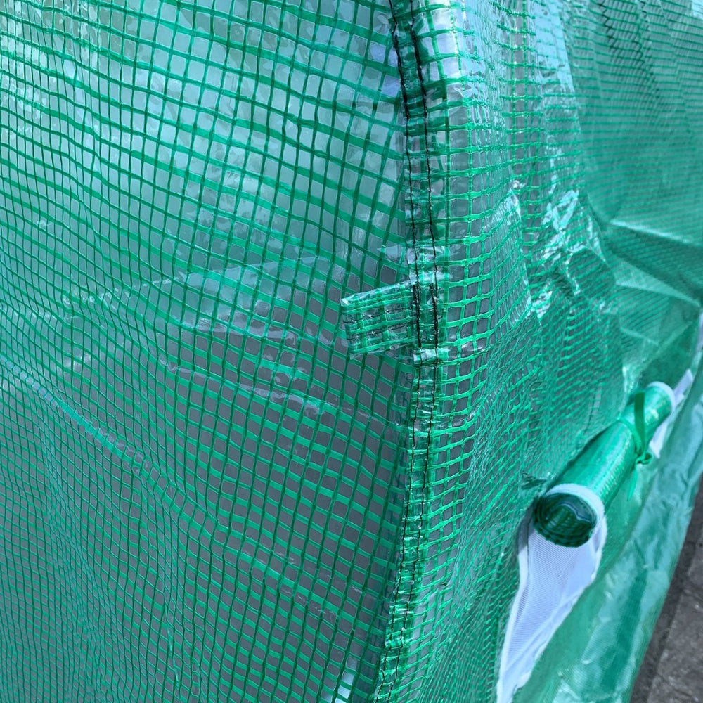 English Elm Outsunny Walk-in Hoop Greenhouse Steel Frame Pe Cover Ventilation for Year-round Growing W2225P217791