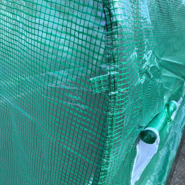 English Elm Outsunny Walk-in Hoop Greenhouse Steel Frame Pe Cover Ventilation for Year-round Growing W2225P217791