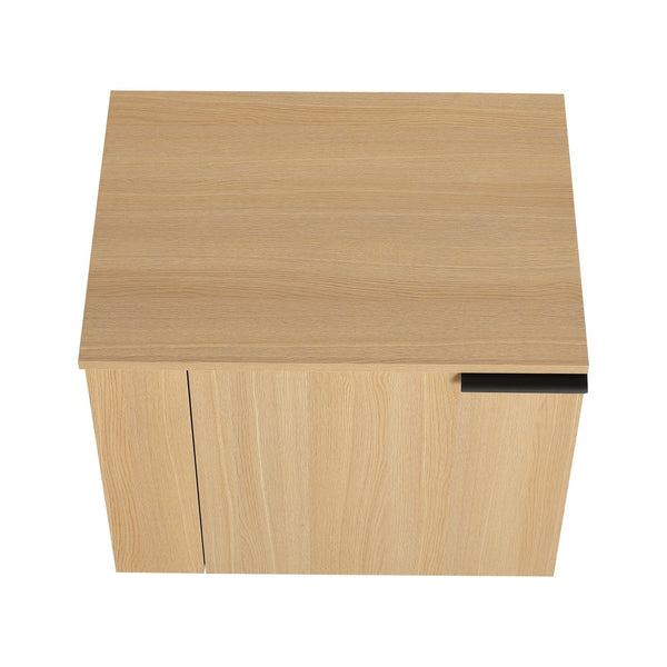 English Elm 24" Oak Bathroom Vanity Sink Cabinet - Modern Design, Soft-Close Doors, Great Storage For Small Spaces W1972P204940