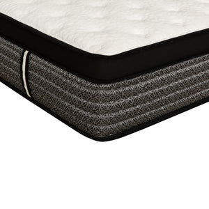 English Elm Premium 16 in. King Size Hybrid Mattress - 16" Euro Top Pocket Coil with Gel Memory Foam, Cool Plush Support, Black Border Elegance B011P208179