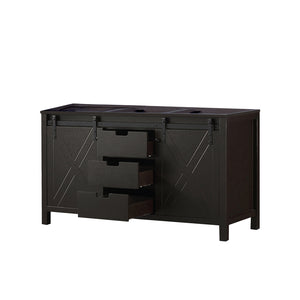 English Elm Brown Double Bath Vanity 60-in W x 22-in D with Soft Close Drawers, Solid Wood Frame, Ample Storage B2731P260045