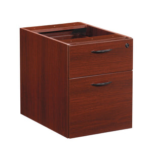 OSP Home Furnishings Napa Under Desk Filing Pedestal with Locking Casters for Home or Office Use 18"D Mahogany NAP-76-MAH
