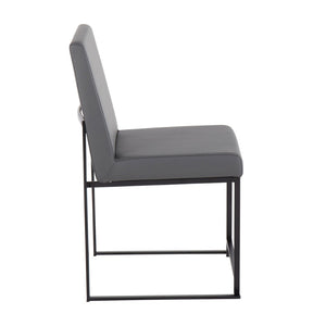 English Elm Mason Swivel Dining Chairs Faux Leather Upholstered with Steel Base Set of 2 Grey B202P223550