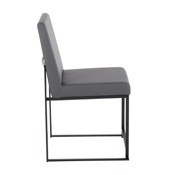 English Elm Mason Swivel Dining Chairs Faux Leather Upholstered with Steel Base Set of 2 Grey B202P223550