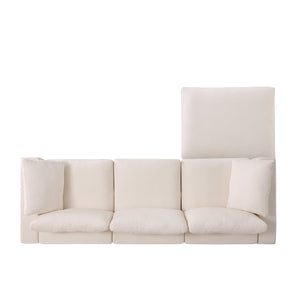 English Elm Modular Sectional Sofa: Versatile U-Shaped Couch With Ottomans For Stylish Living Room Comfort W1123S00036