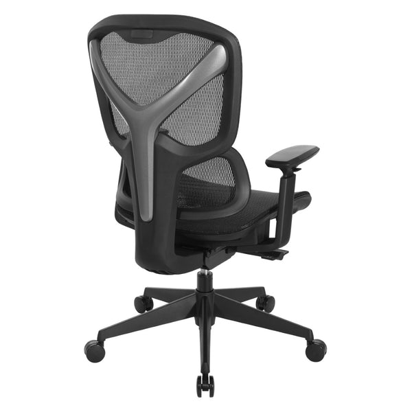 OSP Home Furnishings Mesh Back Ergonomic Manager Chair with Lumbar Support and Adjustable Arms for Office Use 71142M-3