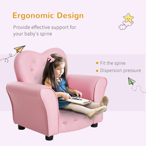 English Elm Qaba Kids Sofa - Stylish Pink Upholstered Toddler Couch With Diamond Tufting, Perfect For Playrooms! W2225P217362-GIGA