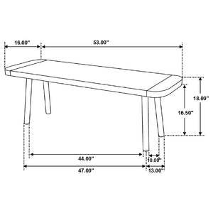 English Elm Jennie Mango Sheesham Wood Dining Bench with Iron Legs for Rustic Modern Spaces B062P447835