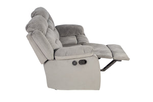 English Elm Recliner Velvet Tufted Loveseat with Manual Side Handle, Plush Arm Pillows for Ultimate Comfort and Style DARK GREY 59 L x 31 W x 26 H B089P240506